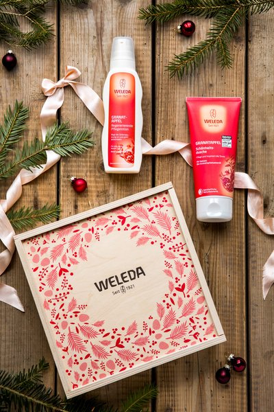 Geschenkideen mit Weleda - Geschenksets für die Hautpflege weihnachtsgeschenkset granatapfel