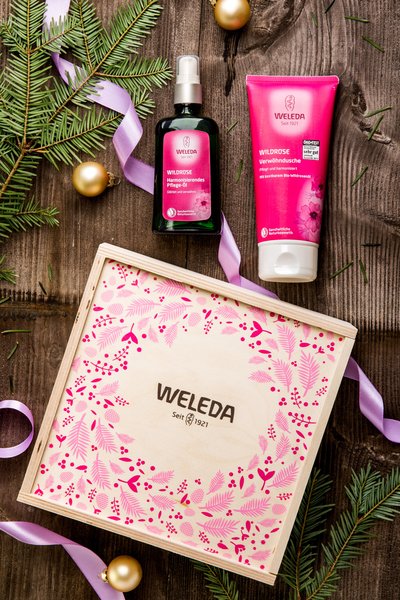 Geschenkideen mit Weleda - Geschenksets für die Hautpflege Weihnachtsgeschenkset Wildrose