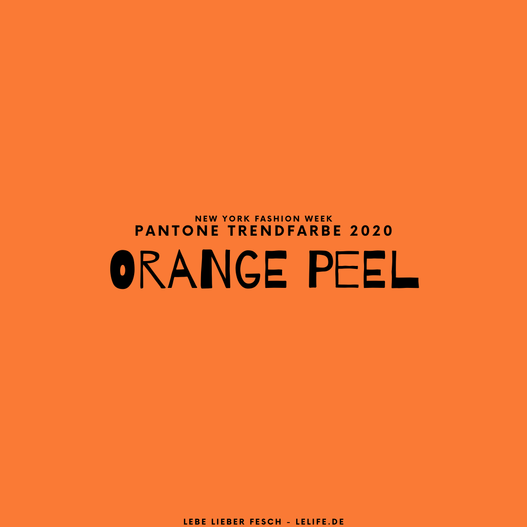 Farbpalette Frühjahr/Sommer New Yorker Fashion Week 2020 Orange Peel New York Pantone Trendfarbe 2020