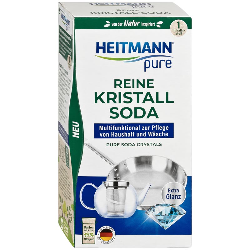 Natürlich putzen mit den Hausmitteln von HEITMANN pure pure reine kristall soda