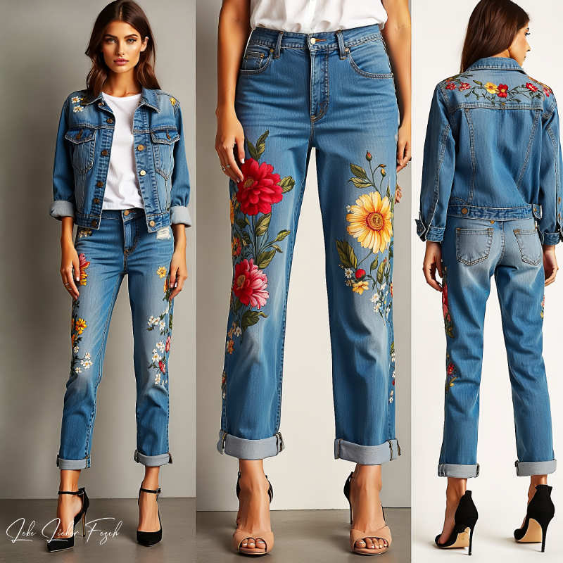 Blumen für den Frühling Denim Fever mit den heißesten Jeans-Trends für den Frühling/Sommer 2024 