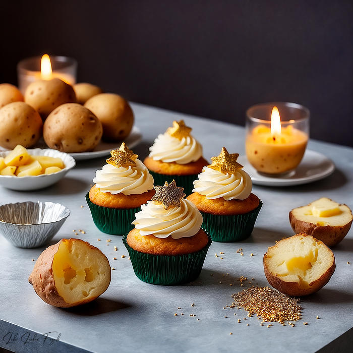 Kartoffel-Orakel fürs neue Jahr & Kartoffel-Cupcakes fürs Buffet