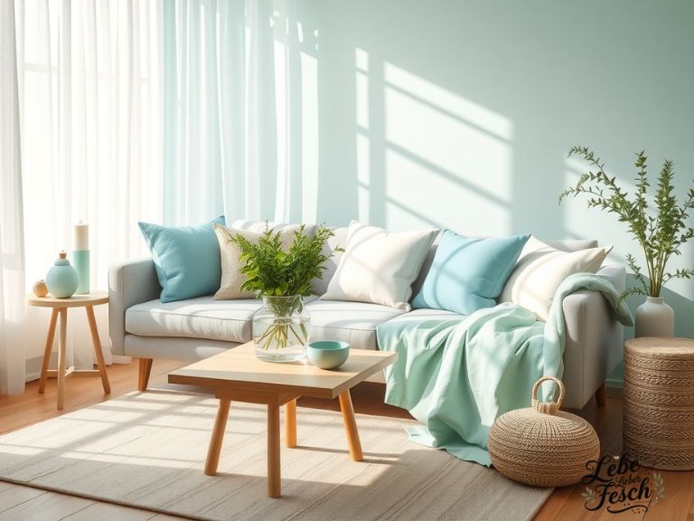 Aura Blue und Jelly Mint Trendfarben Stimmung Atmosphäre Wohntrend