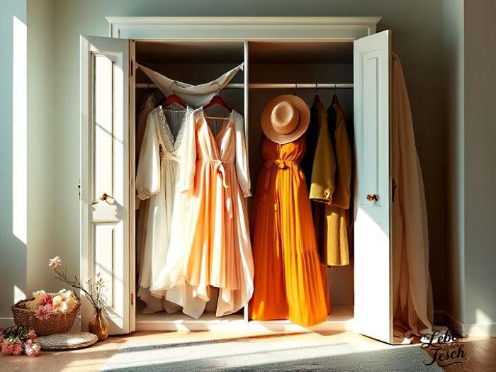Kleiderschrank Saison Frühling Sommer Herbst Winter