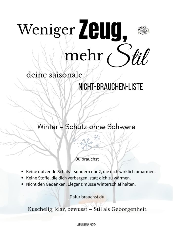 Freebie Winter Kleidung Mode