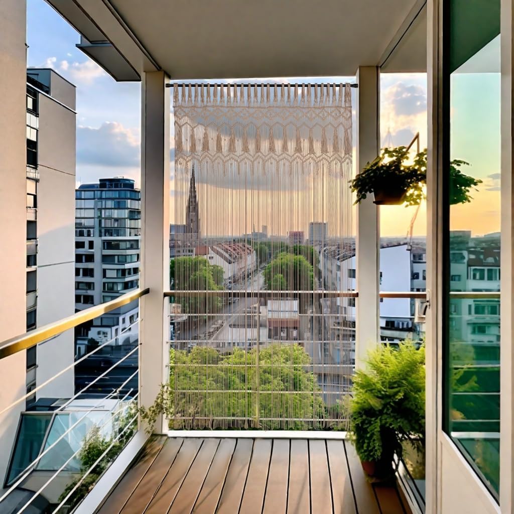 Cozyor Makramee Boho Vorhang Türvorhang Fenstervorhang