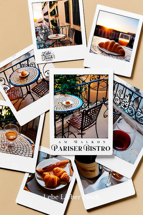 Das „Pariser Bistro“: Ein runder Mosaiktisch und zwei filigrane Eisenstühle. Perfekt für das Croissant am Morgen und ein Glas Rotwein am Abend.