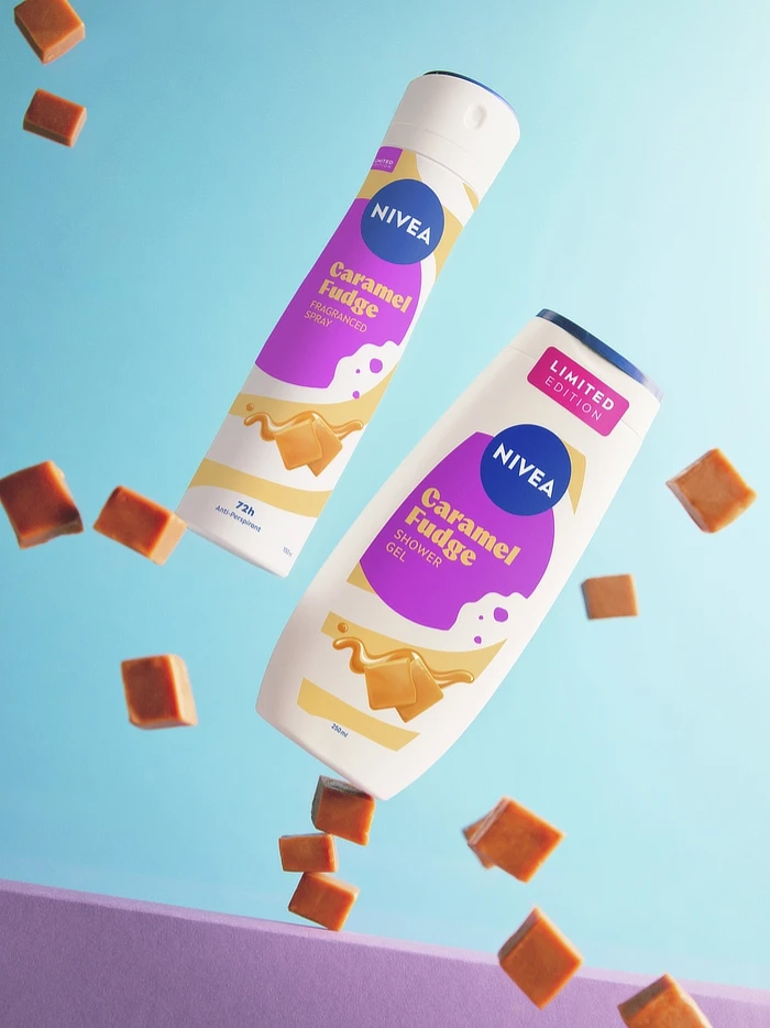Nivea caramel fudge anti transpirant deo spray pflege dusche Süße Düfte für die Seele: Warum Gourmand-Düfte unsere Selfcare-Routine bereichern können