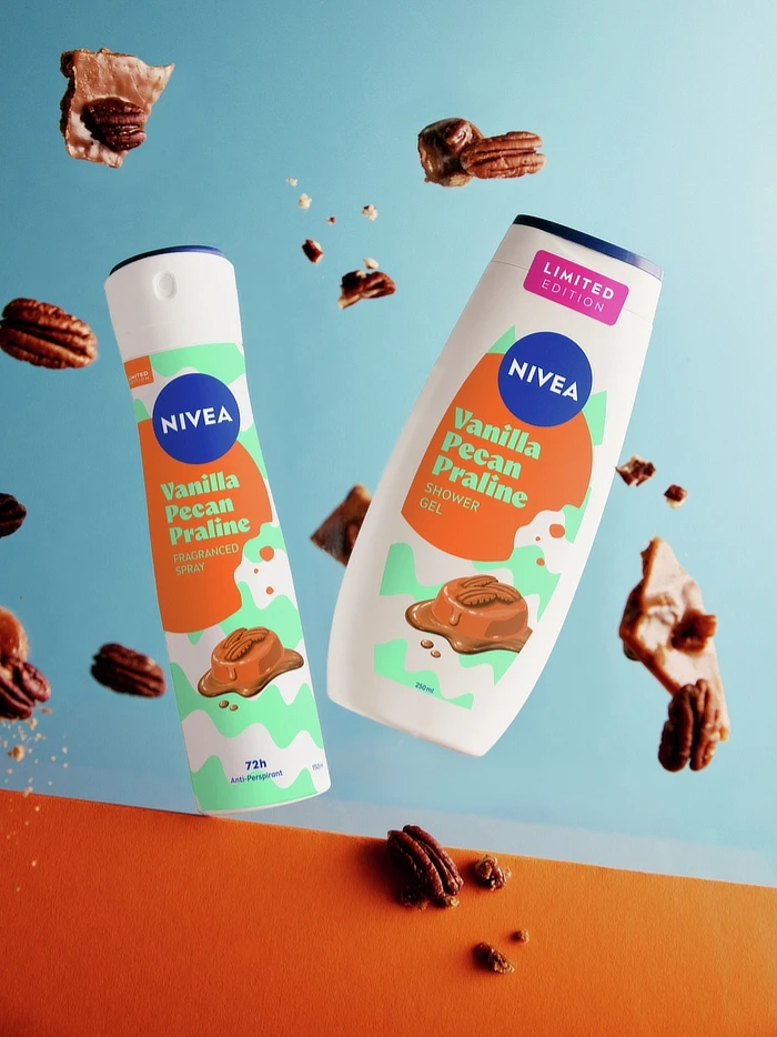 Nivea Vanilla pcan praline pflegedusche transpirant deo spray Süße Düfte für die Seele: Warum Gourmand-Düfte unsere Selfcare-Routine bereichern können