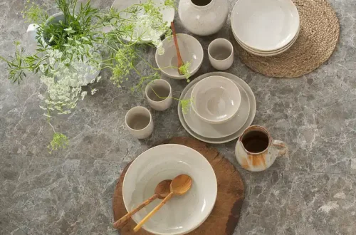 VINDA von onomao x SCHÖNER WOHNEN Salatschüssel Leinen