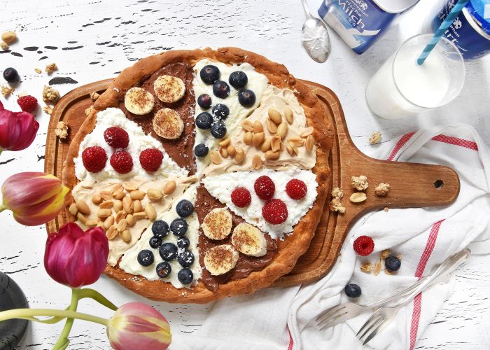 Rezept Süße Frühstückspizza mit Joghurt – ein besonderes Frühstück für genussvolle Momente Weihenstephan