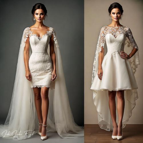 Brautmodetrends für Frühling/Sommer 2024 Trends für Hochzeit & Hochzeitskleider aus New Yorker Brautmodenwoche (NYBFW) Kurze Schnitte und mutige Zweiteiler